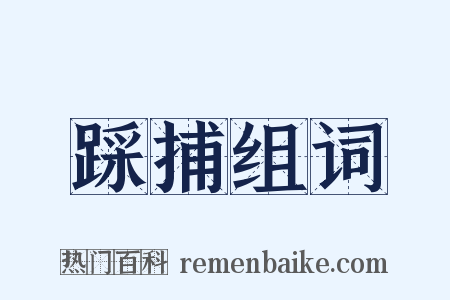 踩捕组词是什么意思的图片